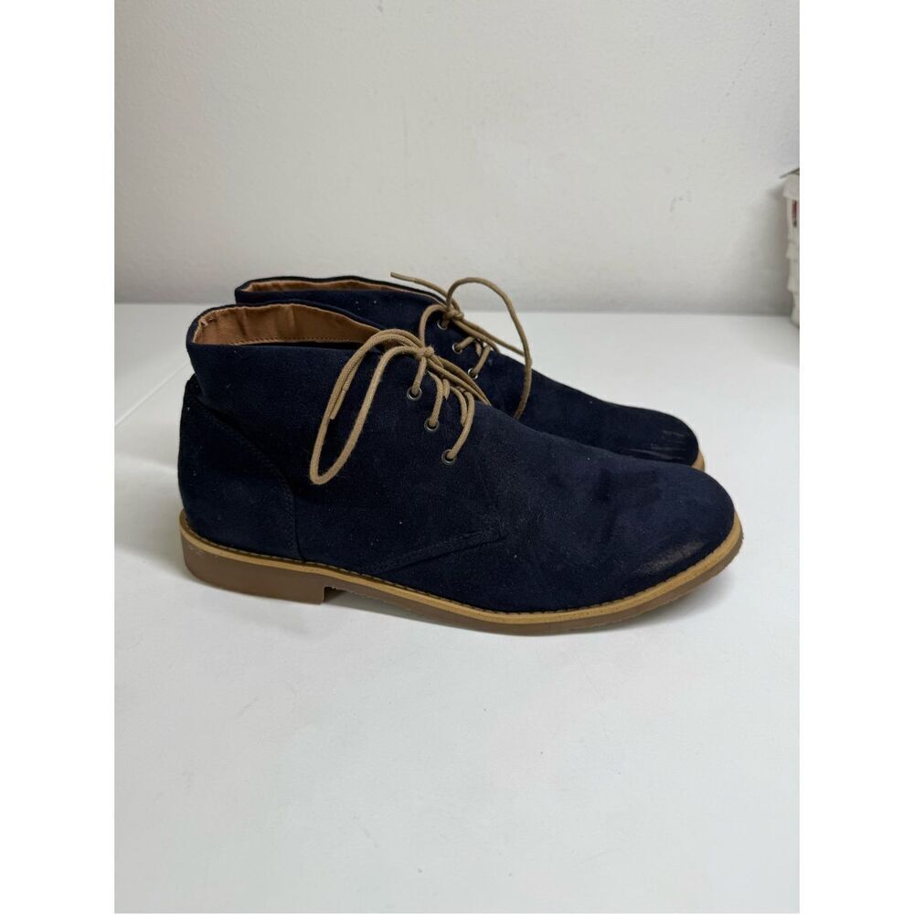 H&M Faux Suede Men’s Navy Blue Chukka Boots Size 10,5 See Description